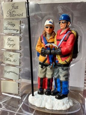 Mountaineering Couple Cake Topper by Outside Inside Gifts